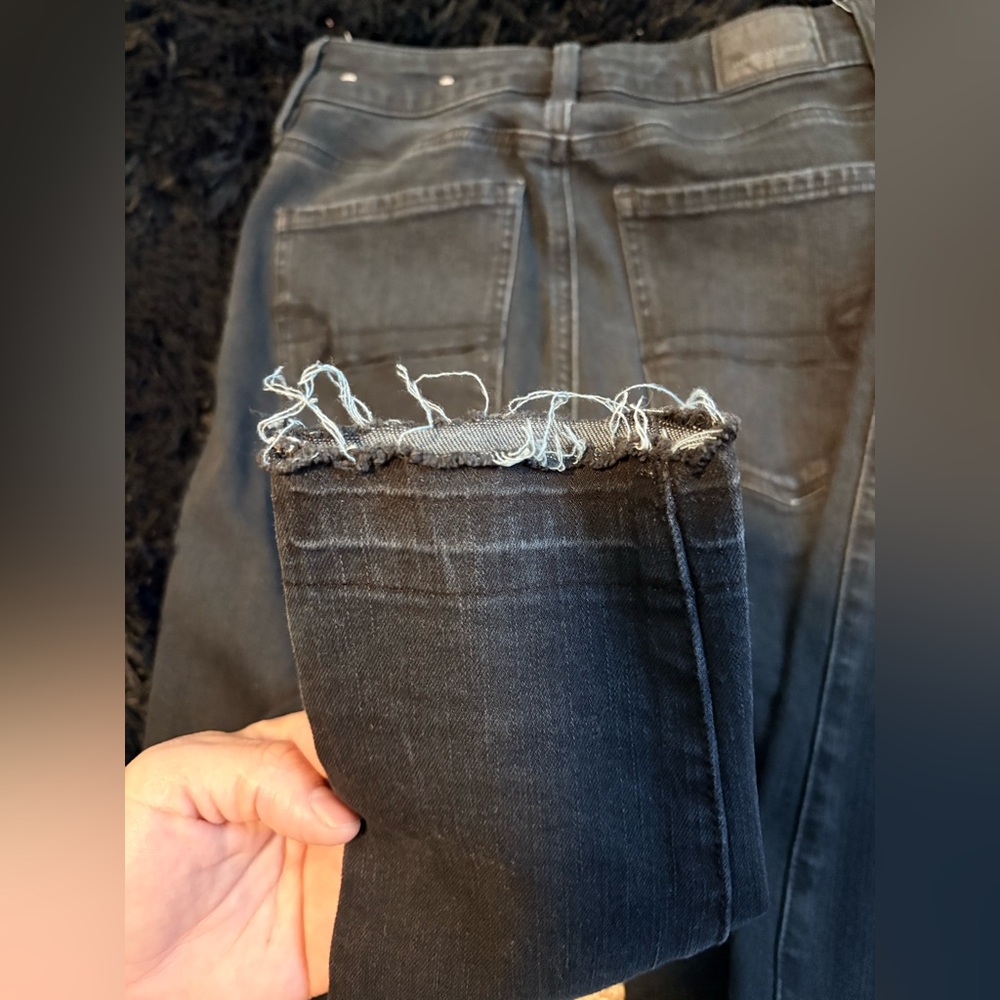 Women's Distressed Black Jeans